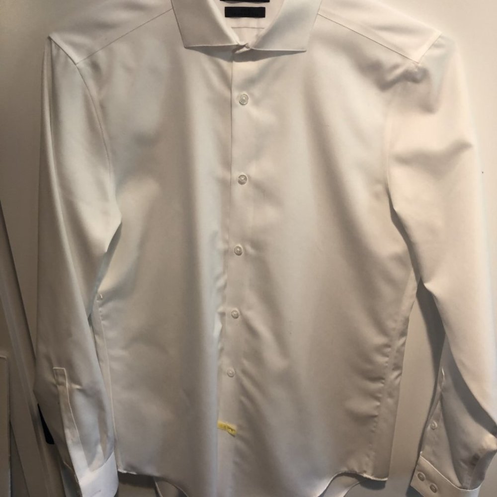Calvin Klein youth white button down dress shirt